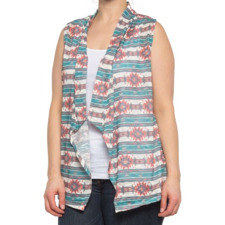 ROCK N ROLL COWGIRL Printed Vest (For Women) - MULTI PRINT (M )