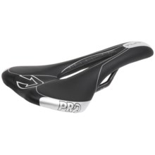 PRO Turnix Carbon-Railed Leather Saddle in Black - Closeouts