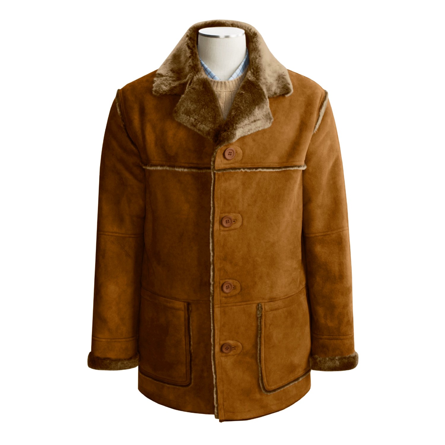 Aston Classic Suede Shearling Coat (For Men) 1001D Save 68