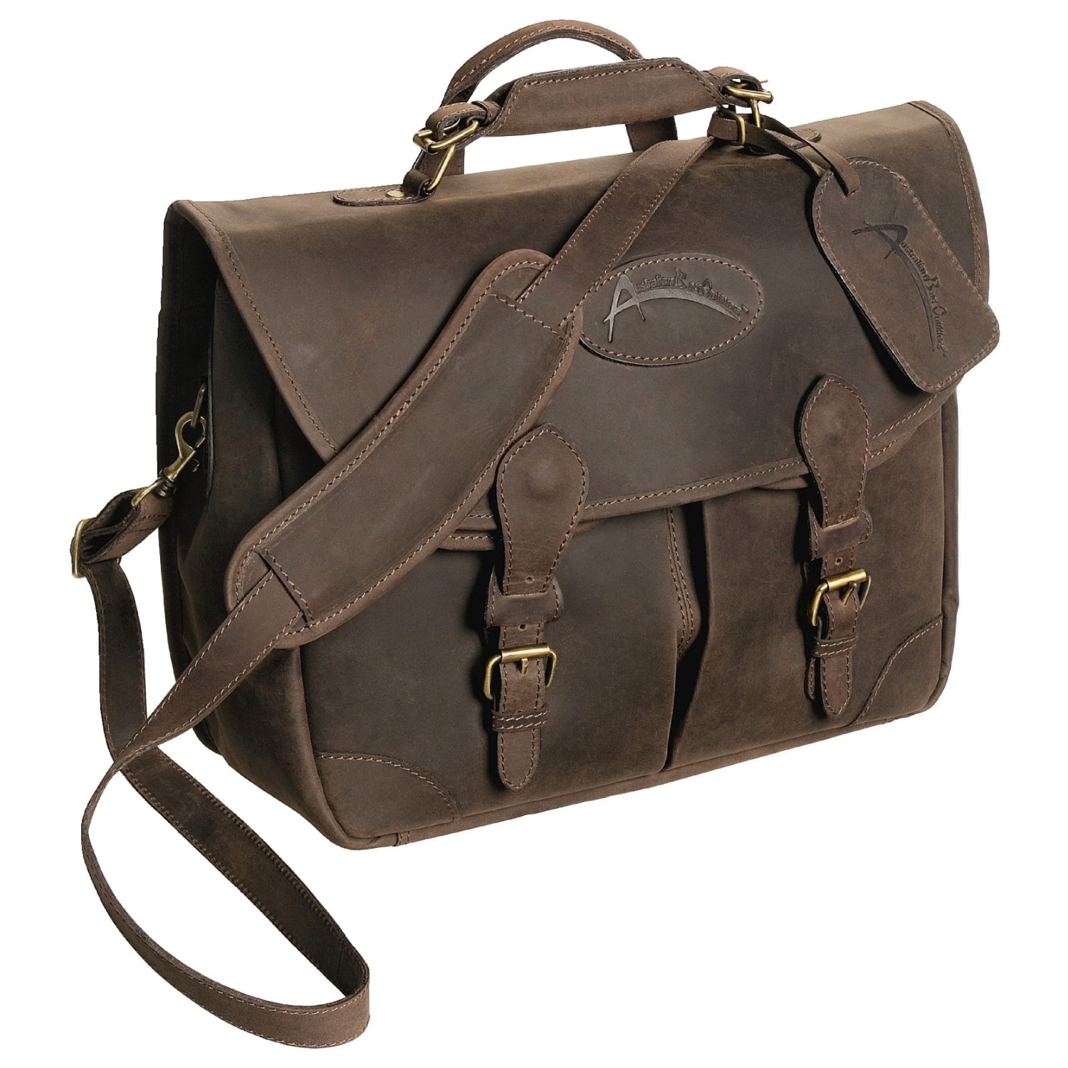Australian Bag Outfitters Bushman Business Bag - Waxed Leather 1105D - Save 39%