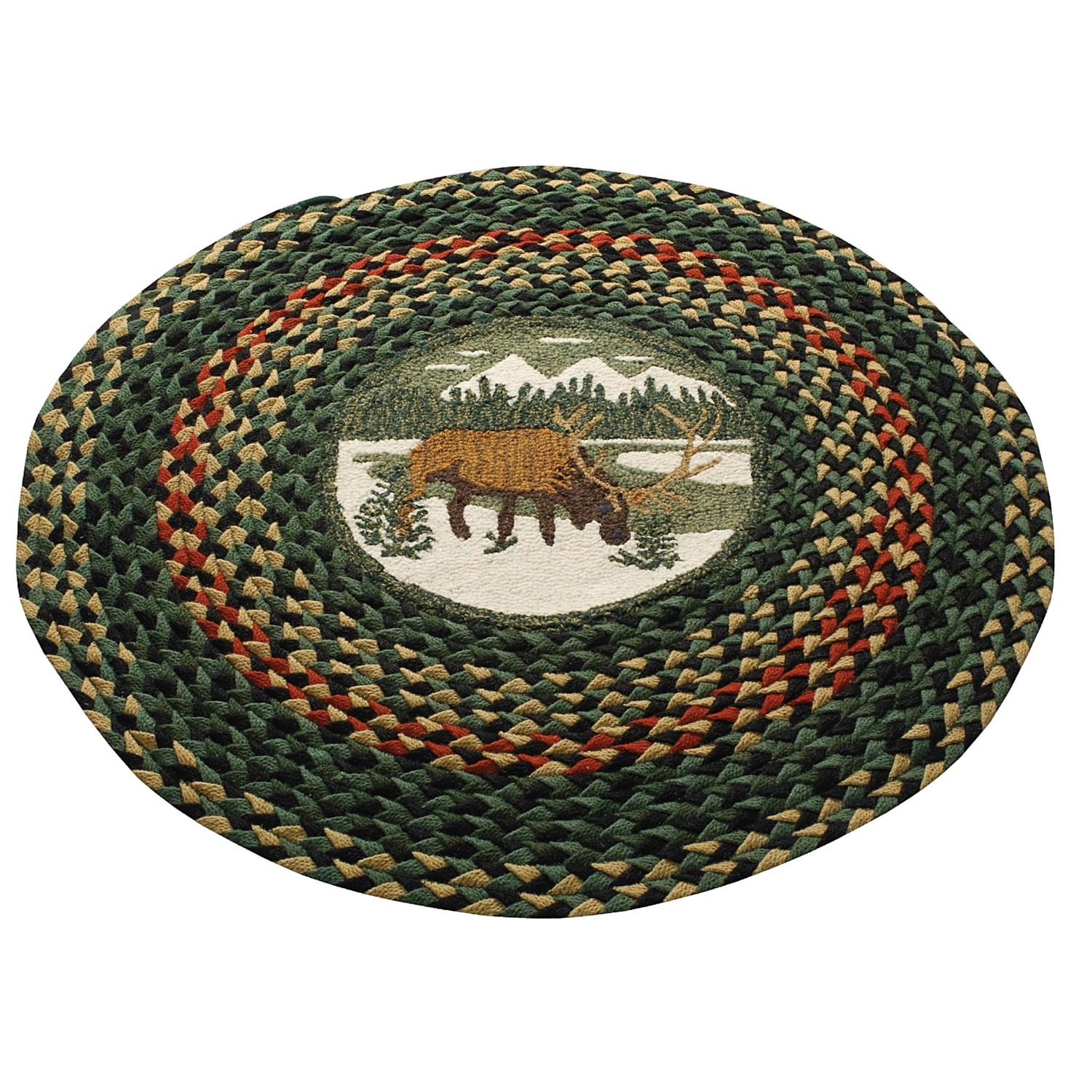 Chandler 4 Corners Hook 'n Braid Rug Round 1611Y Save 47