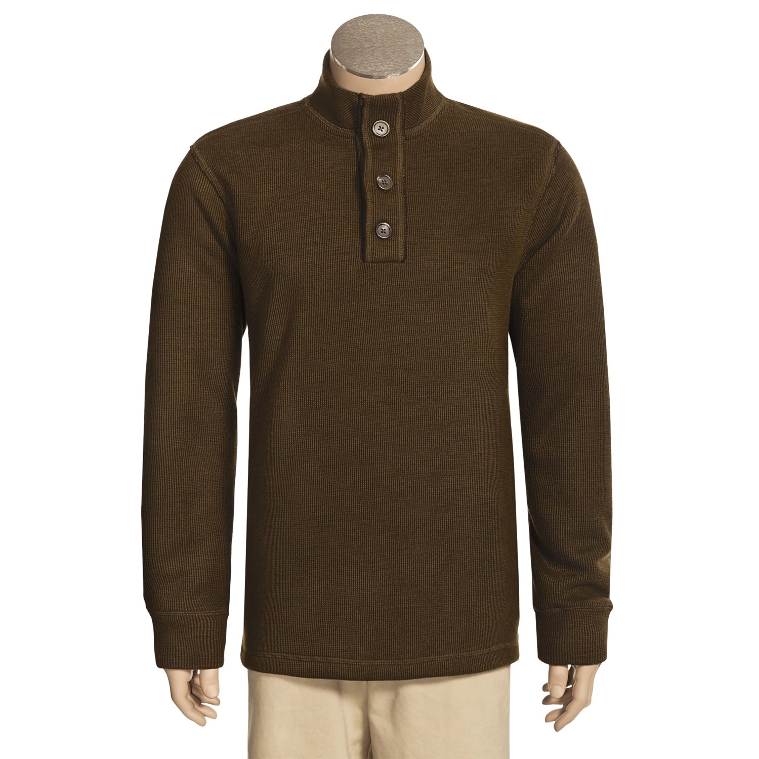 fleece lined henley shirt