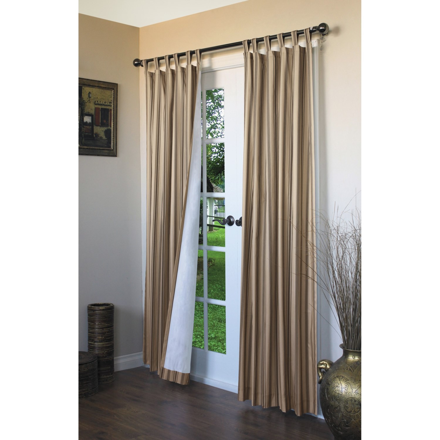 Thermalogic Weathermate Stripe Curtains 80x84", TabTop, Insulated 2751K Save 40
