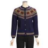 Vrikke Festive Wool Cardigan Sweater (For Women)