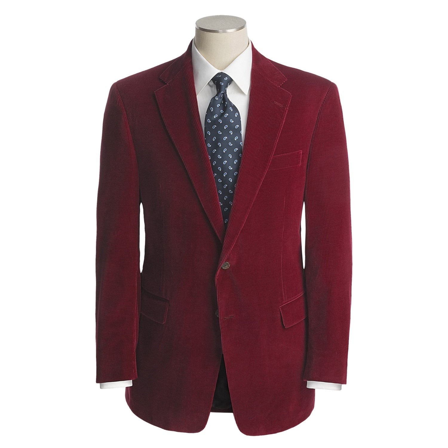 Hickey Freeman Cranberry Corduroy Sport Coat (For Men) 2961K