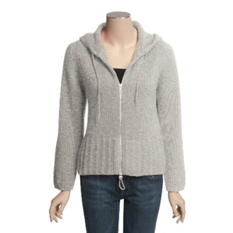 Johnstons of Elgin Cashmere Cardigan Sweater - Hooded (For Women)