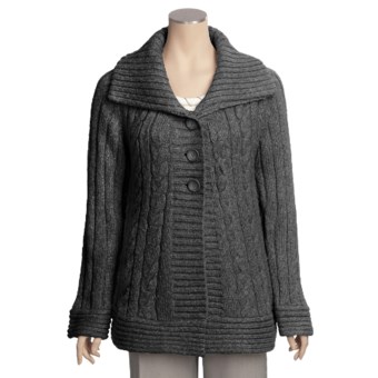 Renuar Heathered Cardigan Sweater (For Women)