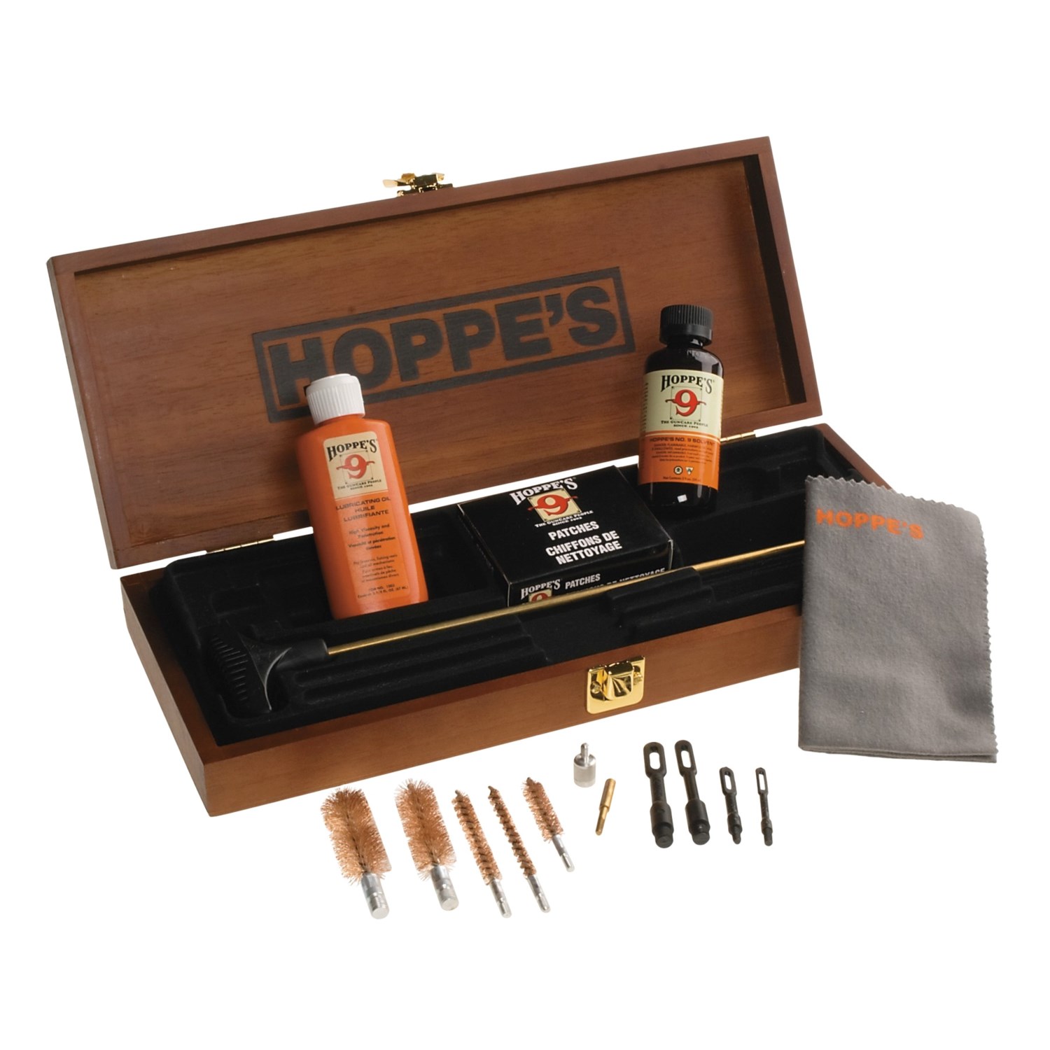 Hoppe’s Deluxe Gun Cleaning Kit Wooden Box 3596F Save 35