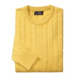 Johnstons of Elgin Cashmere Cable Sweater - Round Neck (For Men)