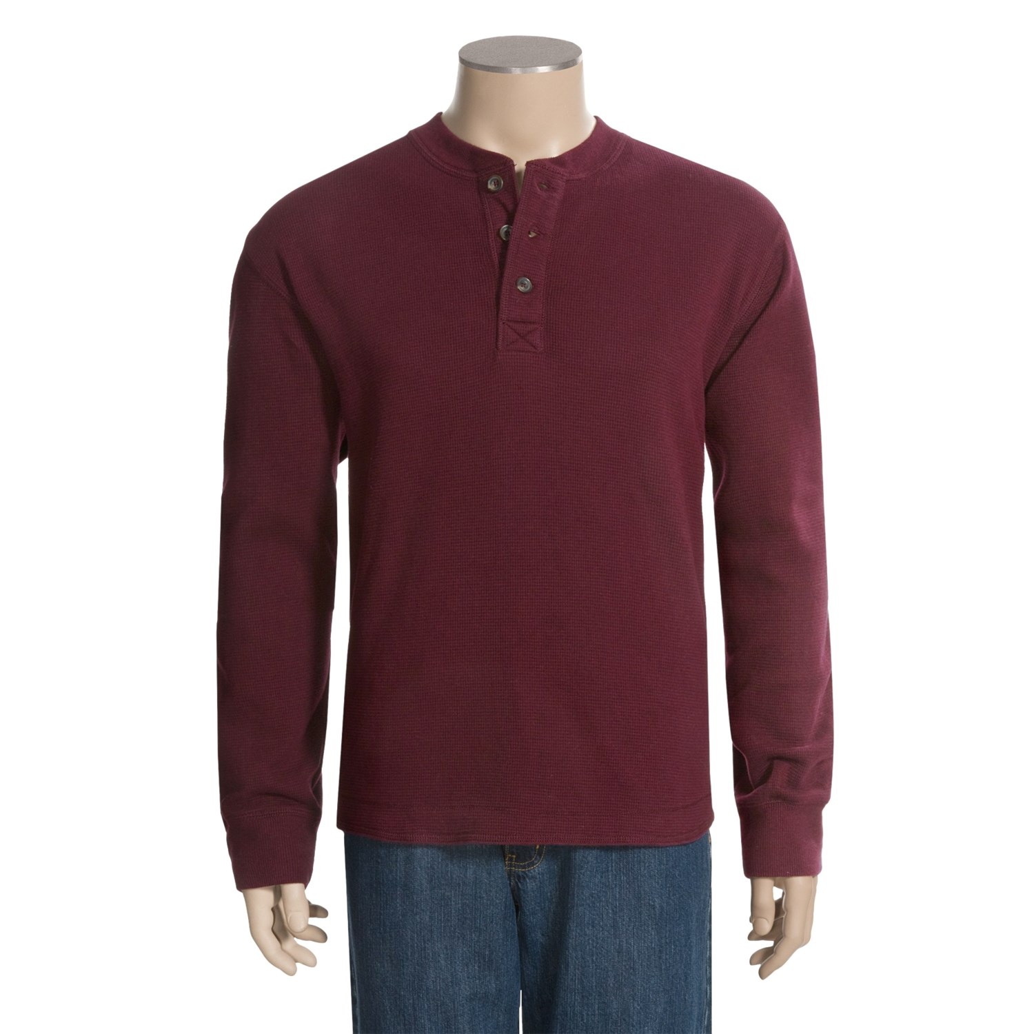 Knit Thermal Henley Shirt (For Men) 3855F Save 54