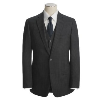 John Varvatos Star USA Tic Weave Stripe Suit - 3-Piece (For Men)