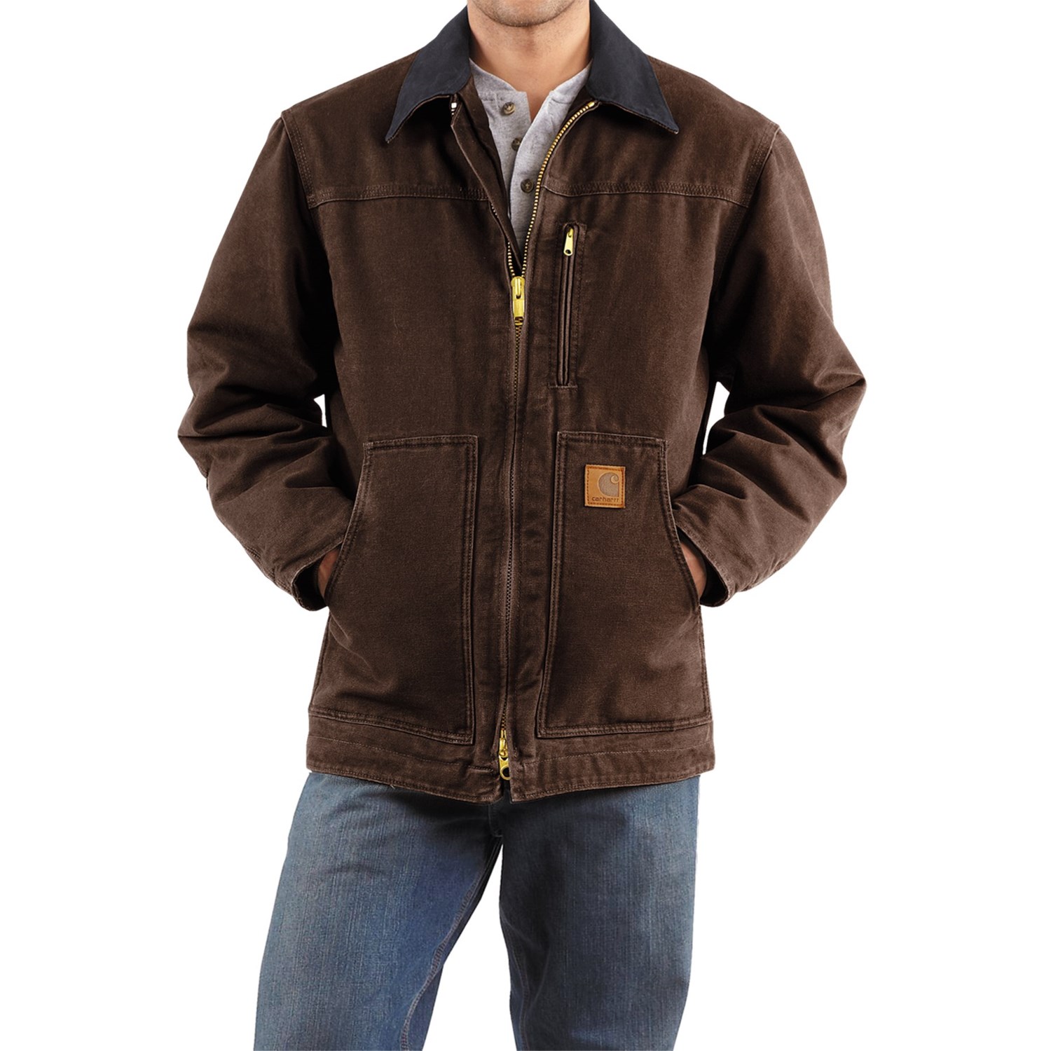 Carhartt Men S Chapman Jacket Irregular 100729irr Carhartt Sandstone Sierrra Hooded Workwear Jacket Brown