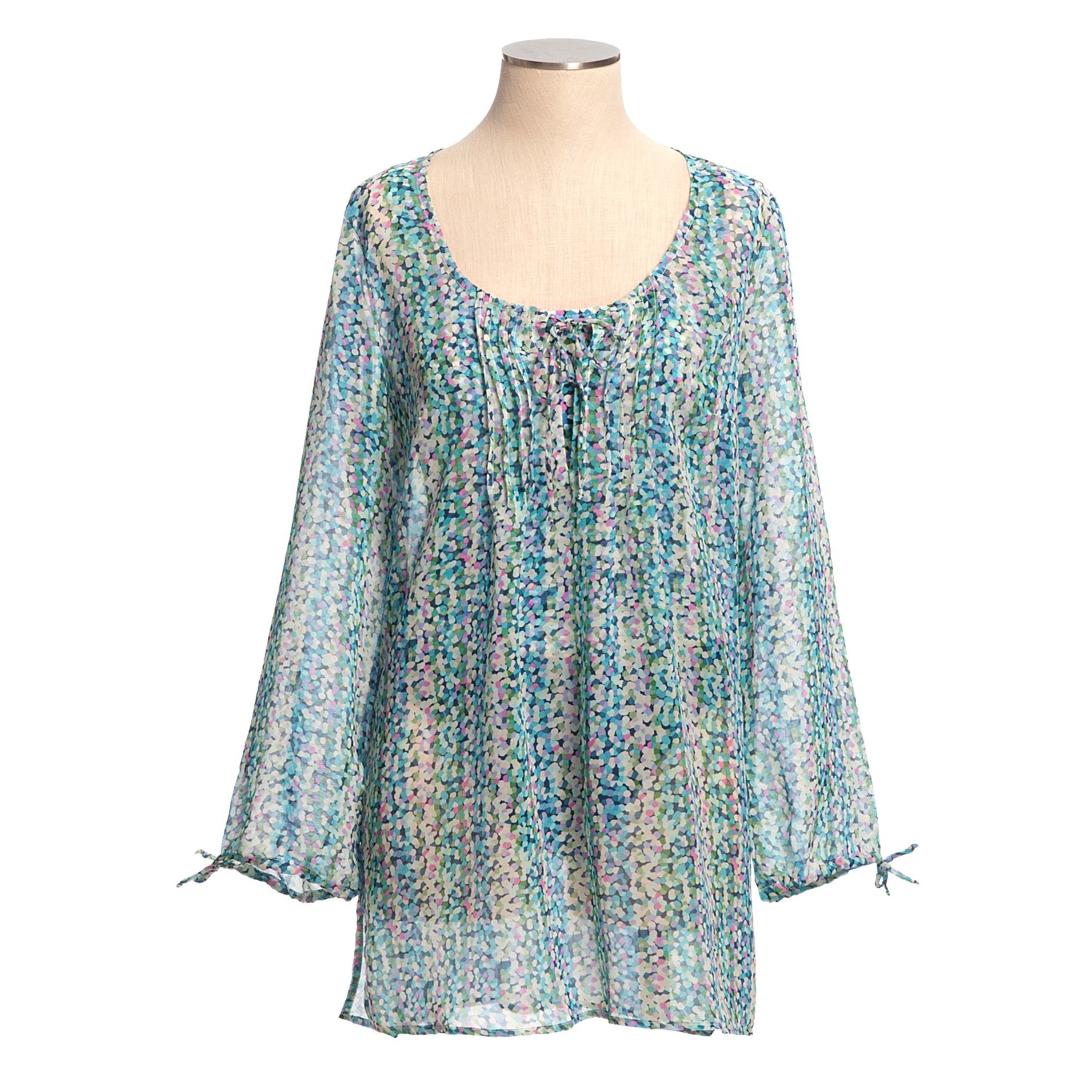 long sleeve sheer swimsuit cover up