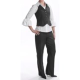 Isabella Pinstripe Pantsuit - Vest and Blouse (For Women)