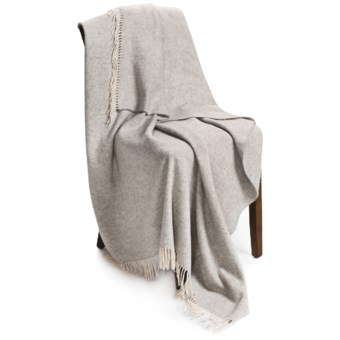 Moon Mini Herringbone Throw Blanket - Lambswool