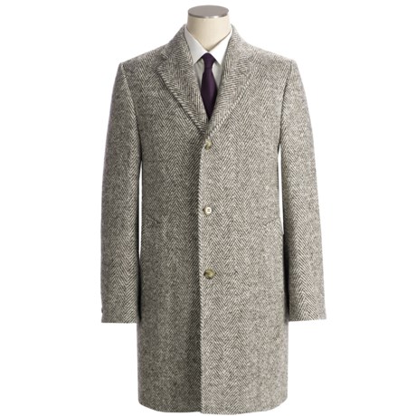 Hickey Freeman Chevron Top Coat - Wool (For Men)