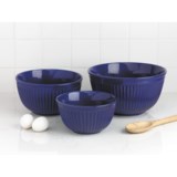 DII Fluted Mixing Bowls - Set of 3, Stoneware