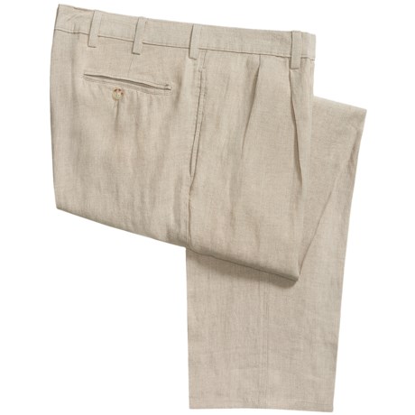 pants with pleated front