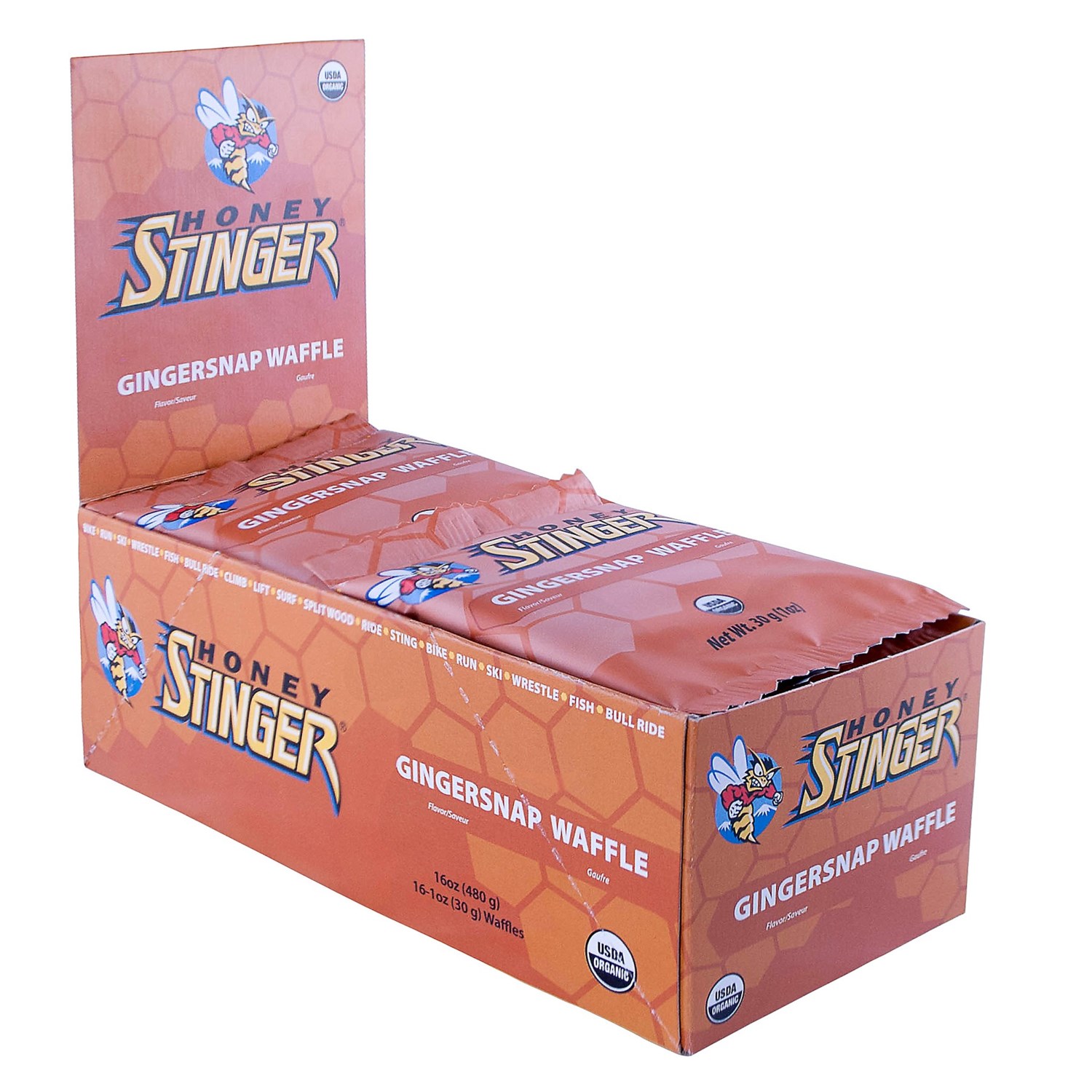 Honey Stinger Organic Energy Waffle Box of 16 5805F Save 41
