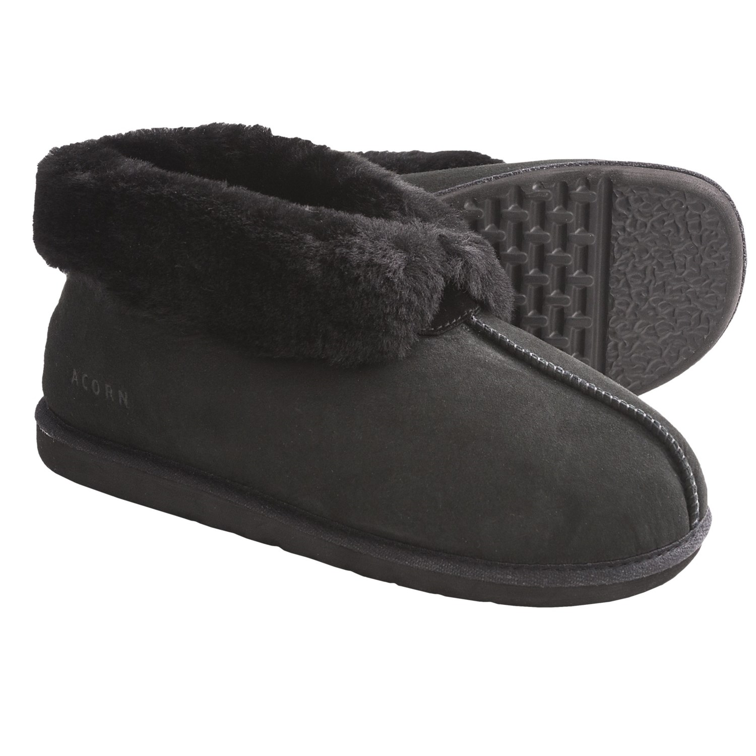 acorn men's sheepskin bootie slipper