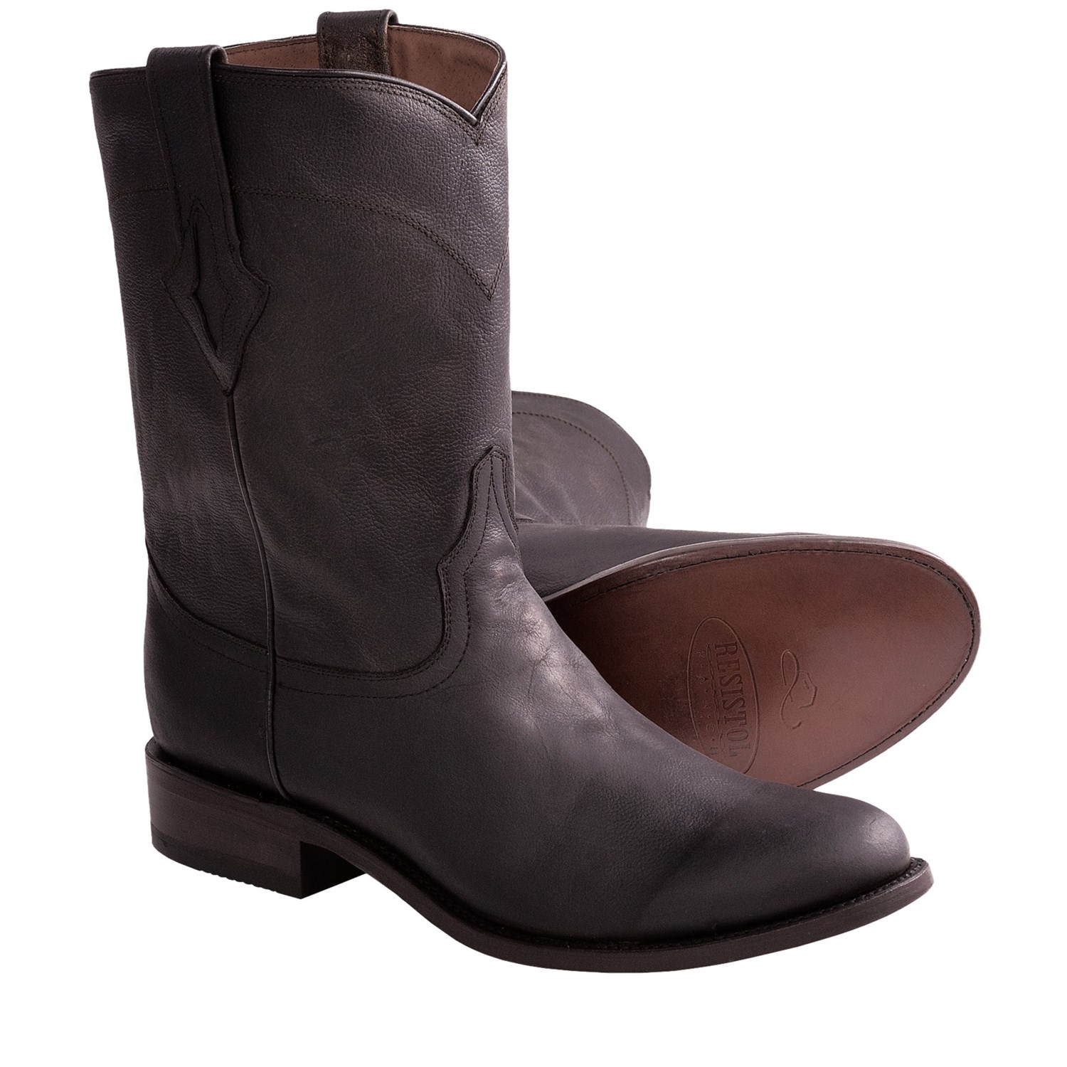 cowboy boots with leather jacket