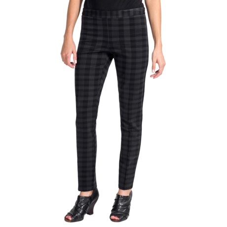Amanda + Chelsea Ponte Plaid Skinny Leg Pants (For Women) 6284R - Save 54%