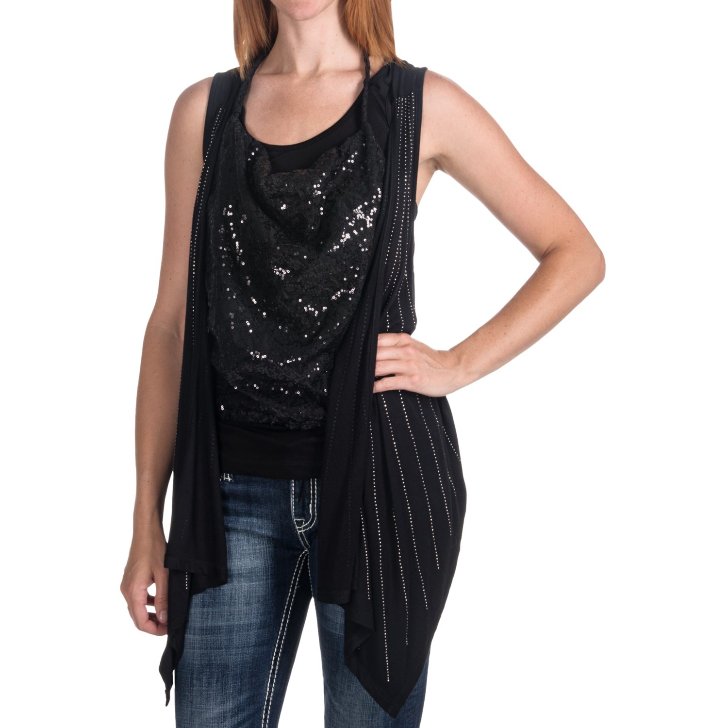 Rock & Roll Cowgirl Rhinestone Vest (For Women) 6323A - Save 94%