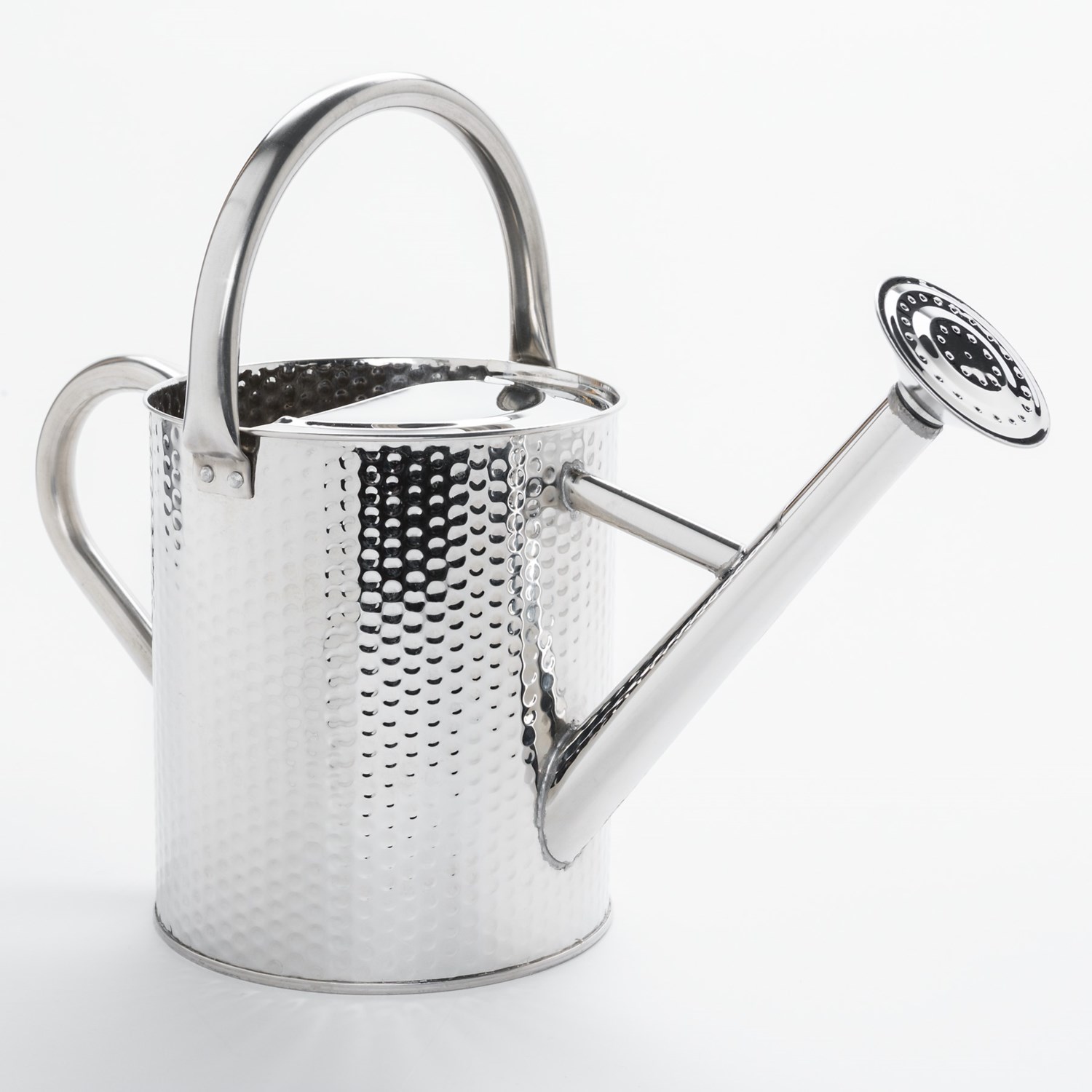 thumbnail image 2 of 1 Gallon Stainless Steel Metal Watering Can With Removable Spout - For Indoor & Outdoor Plants (Orange Handle) 2 of 12