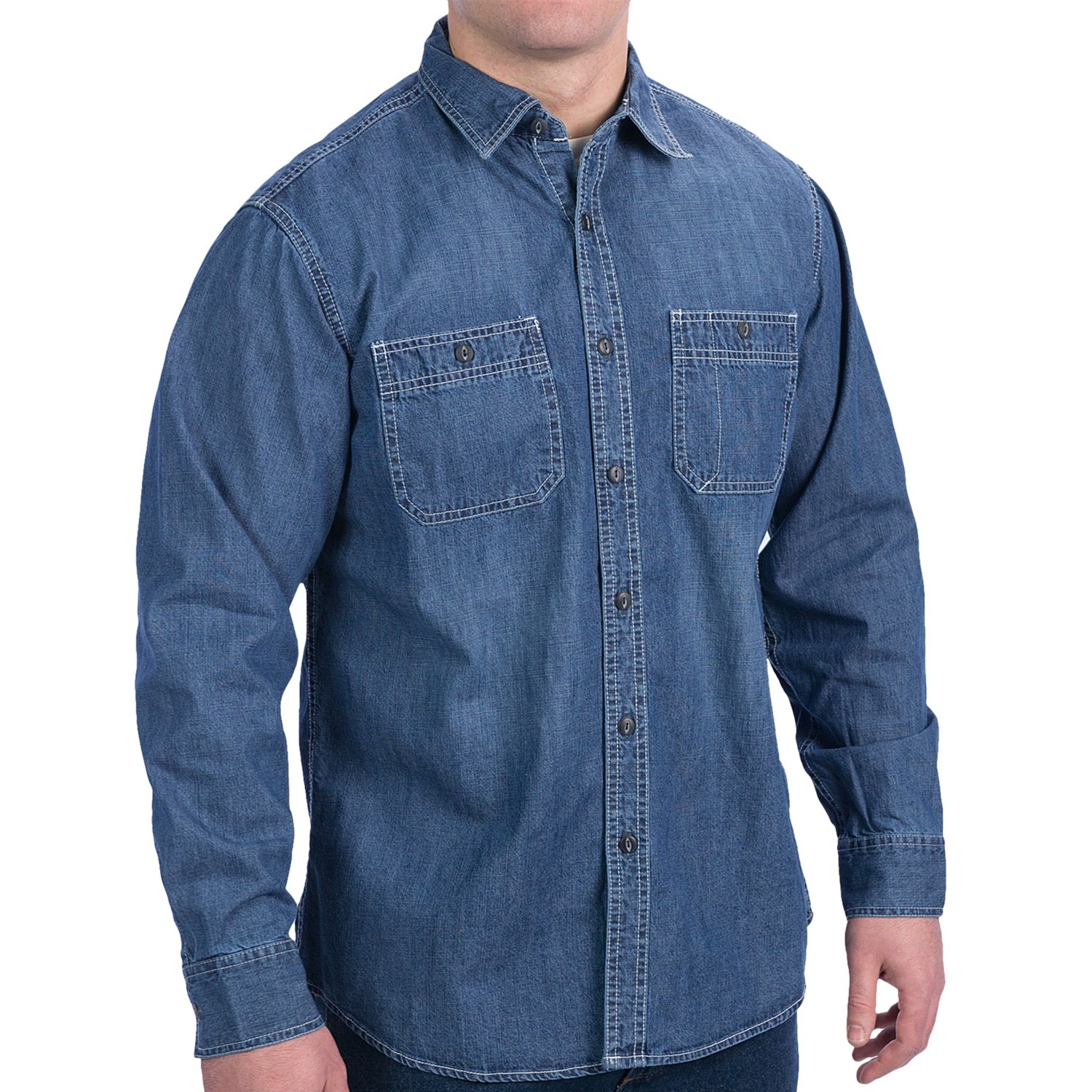 dark denim mens shirt