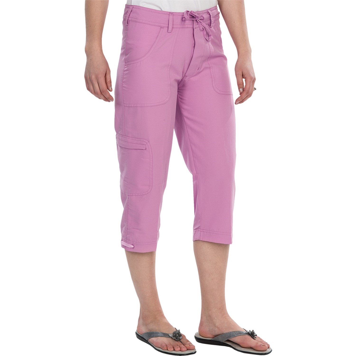 cotton womens cargo capris