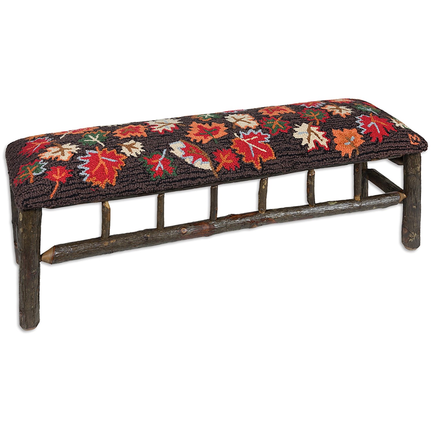 Chandler 4 Corners Twig Bench Hooked Wool Top 7043G Save 38