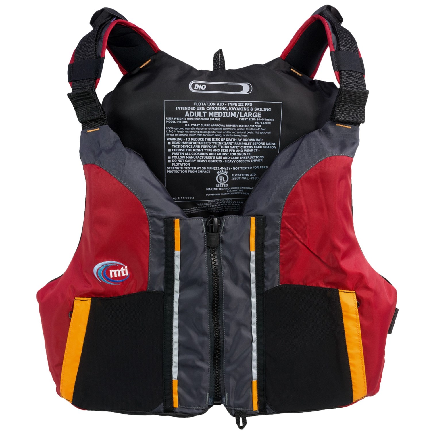 MTI Adventurewear Dio PFD Life Jacket - USCG-Approved, Type III 7067G ...