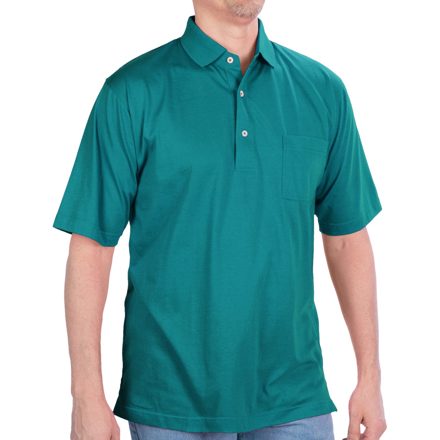 CottonPolyester Pocket Polo Shirt (For Men) 7127P Save 70