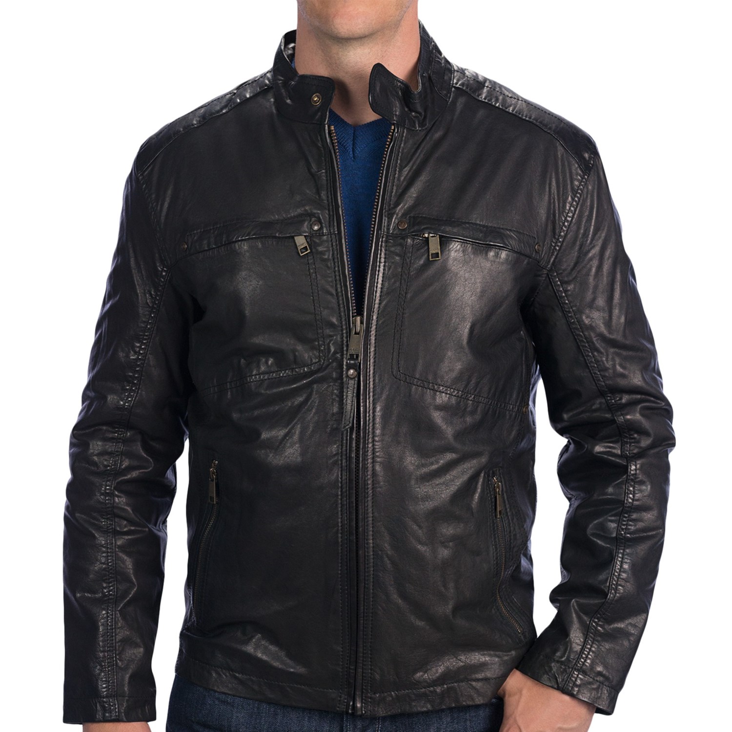 marc new york leather moto jacket