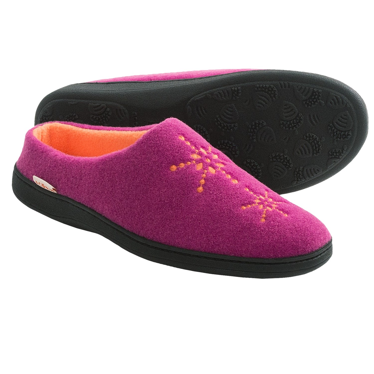 Acorn Plush Embroidered Mule Slippers (For Women) 7643T - Save 66%