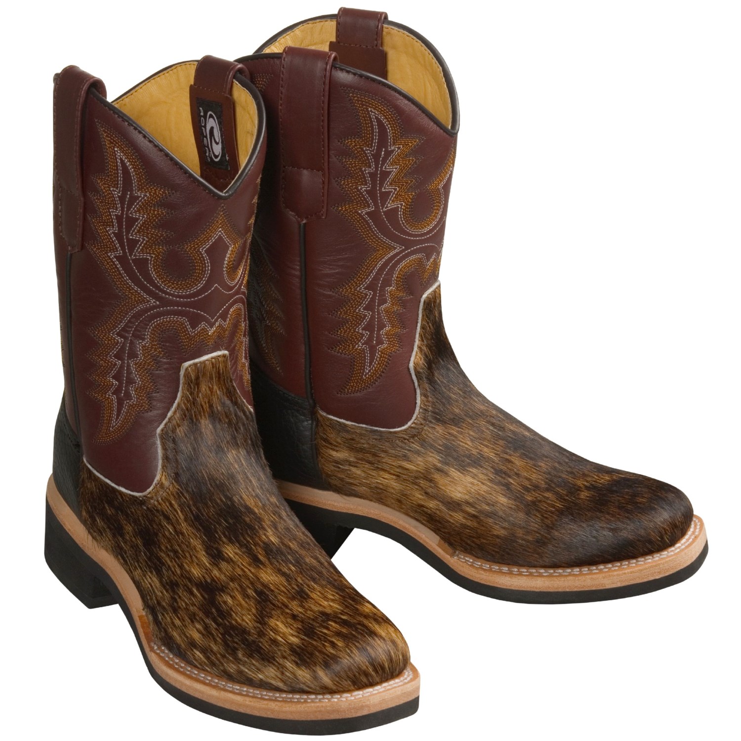 hair on hide cowboy boots
