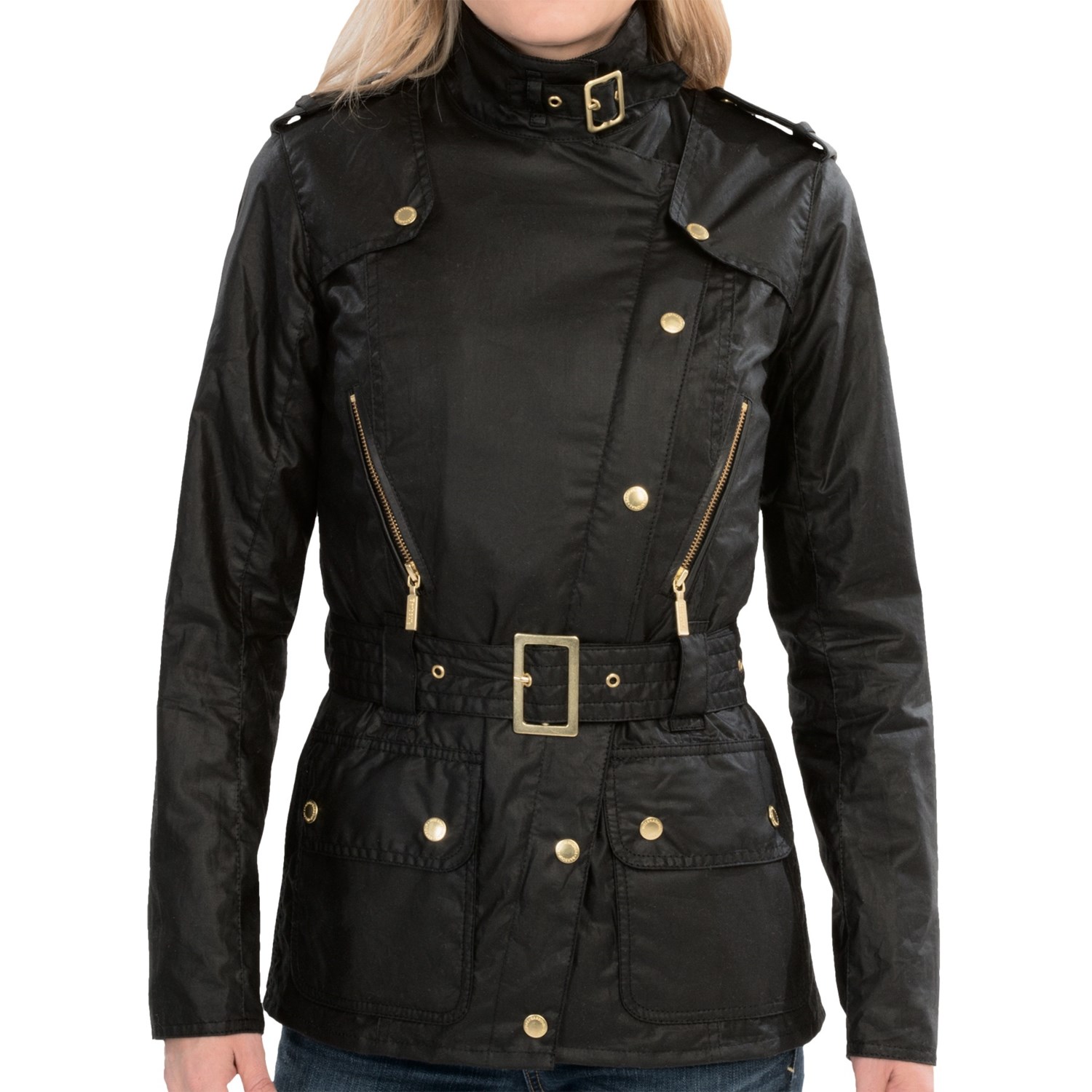 Barbour International April Waxed Cotton Jacket (For Women). Hover to zoom