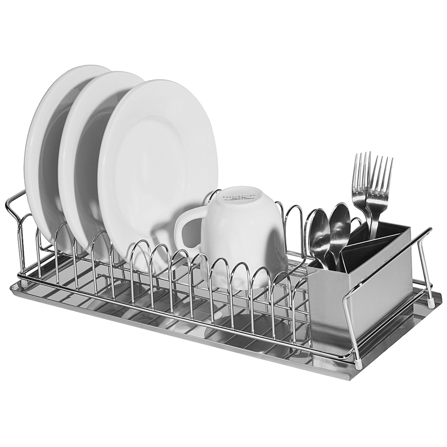 OGGI Stainless Steel Dish Drain 13Plate, Drip Tray, Utensil Holder 8972A Save 20