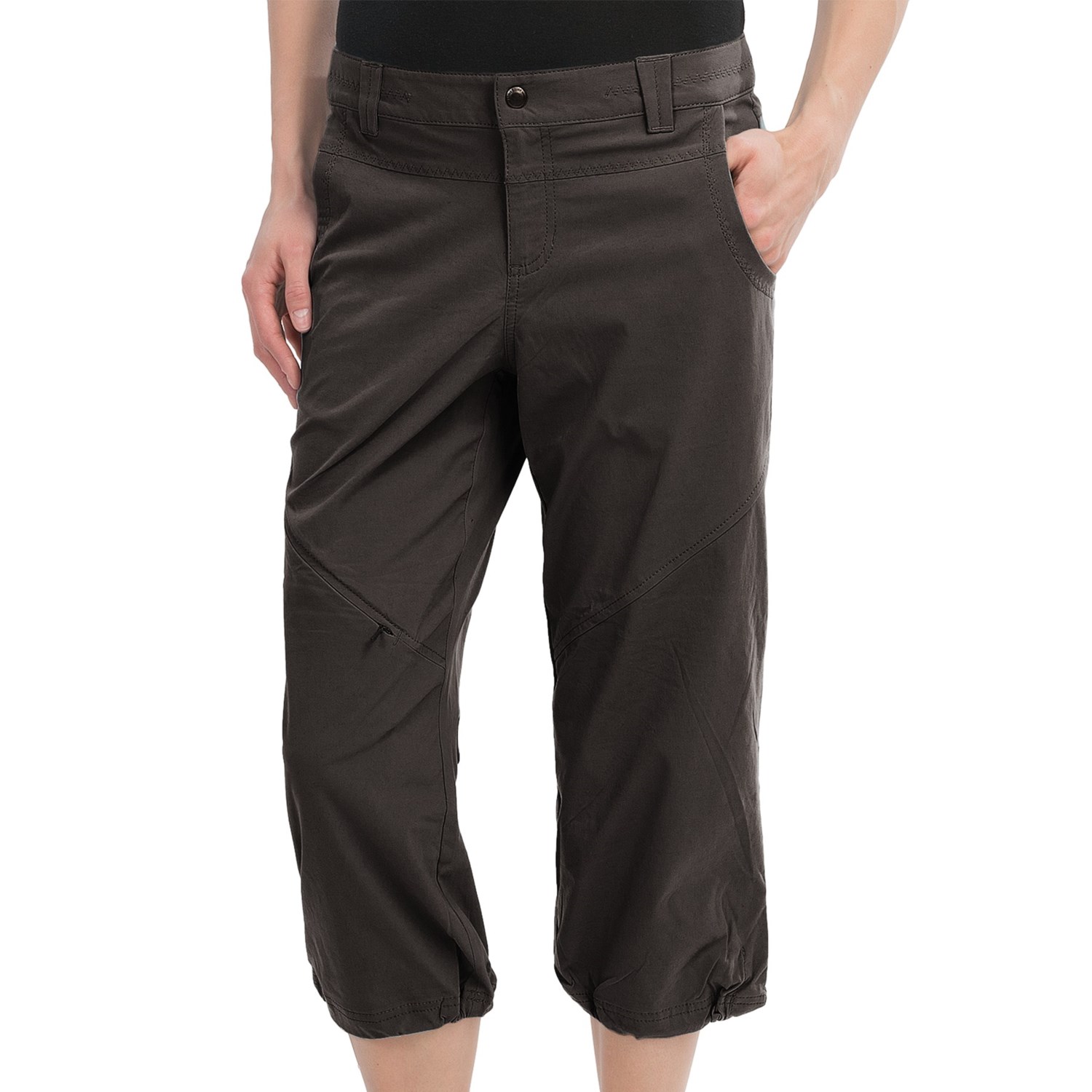 womens grey capris