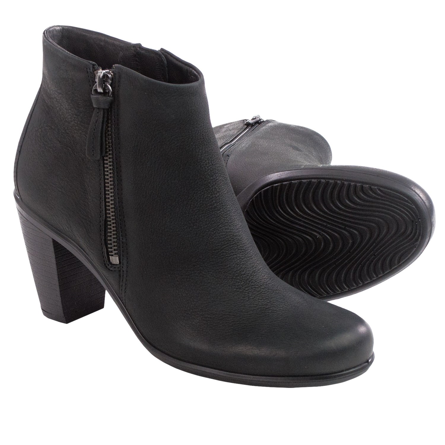 Womens Grey Leather Ankle Boots - Yu Boots