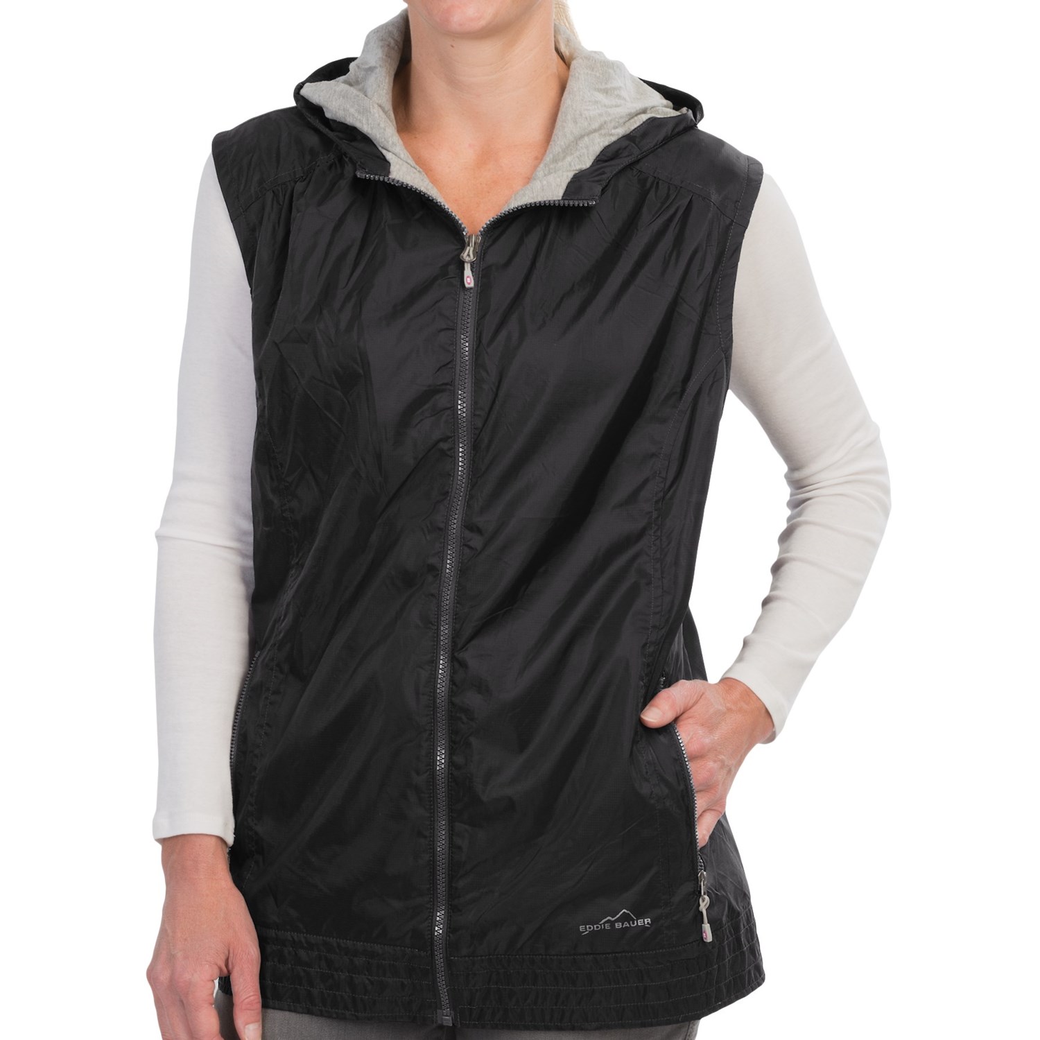 Hooded Windbreaker Vest (For Women) 9592P Save 76