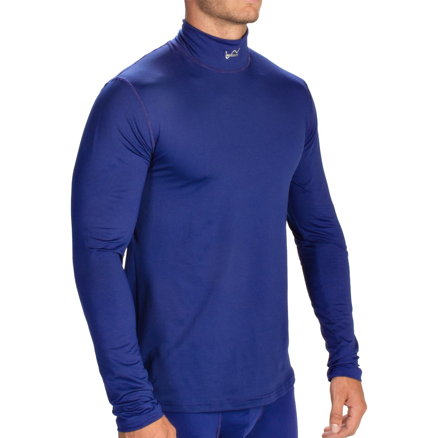mock neck base layer top mens