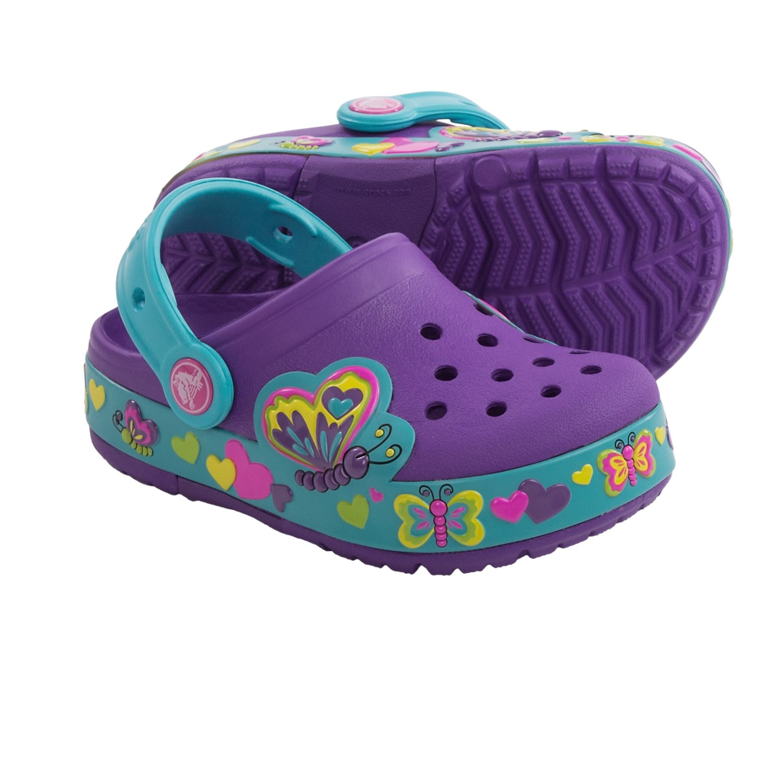 butterfly platform crocs