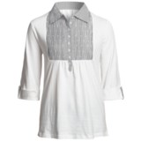Project Cotton Tunic Shirt - 3/4 Sleeve (For Women)