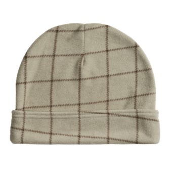 PT Sportswear Plaid Fleece Beanie Hat with Fold - Plaid (For Men and Women)