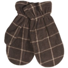 PT Sportswear Plaid Fleece Mittens (For Women and Youth) in Brown/Tan Windowpane - Closeouts