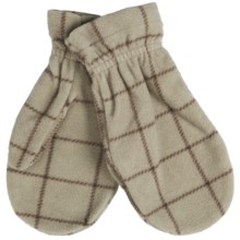PT Sportswear Plaid Fleece Mittens (For Women and Youth) in Tan/Brown Windowpane - Closeouts