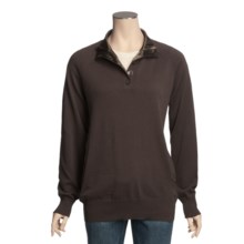 Pulp Button Placket Sweater (For Women) in Coffee Bean - Closeouts