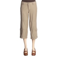 Pulp Cargo Crop Pants (For Women) in Khaki - Closeouts