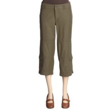 Pulp Cargo Crop Pants (For Women) in Thyme - Closeouts